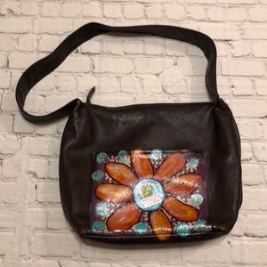 Vintage Hand Painted J. Duseri Boho Festival Satchel